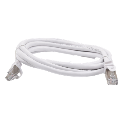 Cable de Parcheo / Cat6A / S/FTP / 10Gbps / 2m (6.56 ft) / Blindado / AWG 27 / RJ45 / Blanco