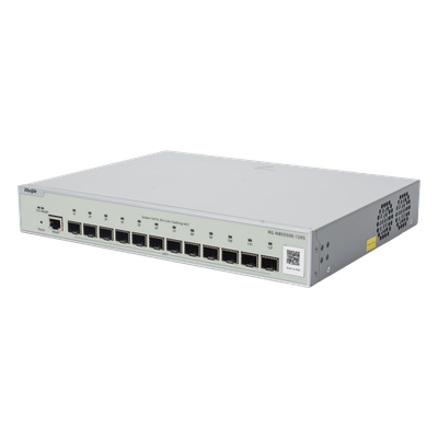 Switch Administrable Full Aggregation Capa 3 / 12 Puertos SFP+ 10G / 240 Gbps / 1U / 11.81 x 9.13 x 1.73 in