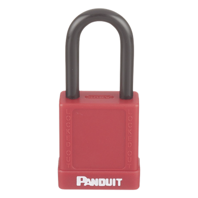 Candado de Bloqueo LOTO / Llave Única / Dieléctrico / Grillete Acero 38.1 mm / Cuerpo Aluminio 45x20x40 mm / Color Rojo