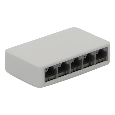 Switch de Escritorio / 5 Puertos 10/100 Mbps / Capacidad de Conmutación 1 Gbps / Sin Ventilador / Plug and Play