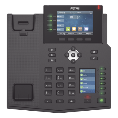 Teléfono IP Empresarial / 16 Líneas SIP / Pantalla LCD 3.5