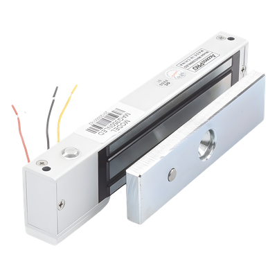 Chapa Magnética Electromagnética / 350 lbs (158.8 kg) / LED Estado / 12/24 VCC / Sensor NO/COM / Interior