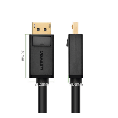 Cable DisplayPort 1.2 / 4K@60Hz / 2K@144Hz / Triple Blindaje / 5 m (16.4 ft) / Cobre 28AWG / Botón de Liberación