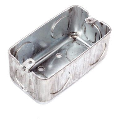 Caja Utilitaria Galvanizada / 4x2 in / 7 Entradas 3/4 in / Profundidad 1.875 in / Resistencia al Fuego 2 h