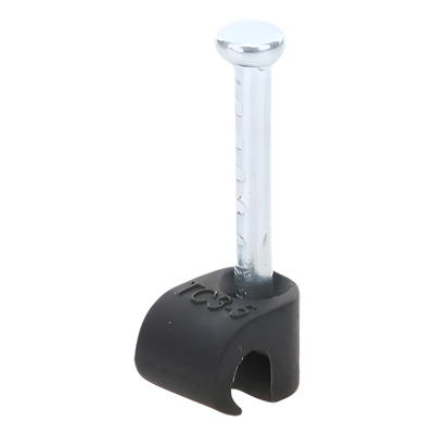 Grapa para Fibra Óptica / Clavo Integrado 19.1 mm / Polipropileno UV / Rango Térmico -10°C a +120°C / 100 Piezas