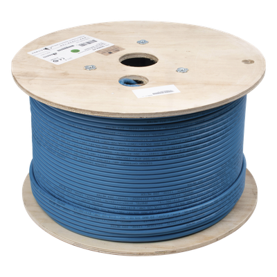 Bobina de Cable Blindado F/UTP / Cat6A / 4 Pares / 23 AWG / CMR Riser / 305 m (1000 pies) / 500 MHz / 10GBase-T