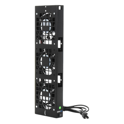 Kit de Ventiladores para Gabinete de Piso / 110 Vca / 12 x 12 cm / 1.56 ft Cable / Acero Calibre 18