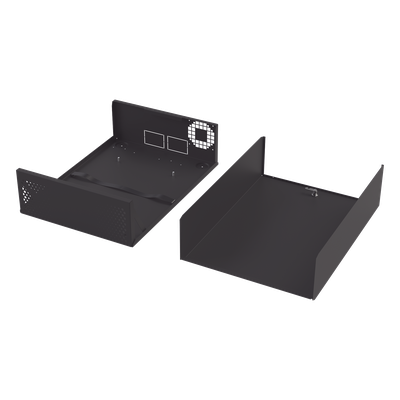 Gabinete Metálico para DVR/NVR / Acero Calibre 20 / 525x180x677 mm / Chapa con Llave / Compatible Ventilador 120 mm / Fijación Mesa o Escritorio
