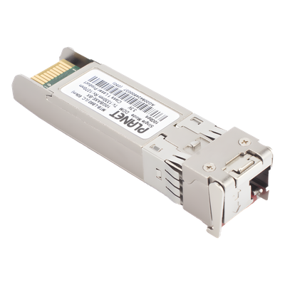 Transceptor WDM SFP+ / 10G LC / Fibra Monomodo 60 km (37 mi) / Hot-Swappable / 0°C a 60°C