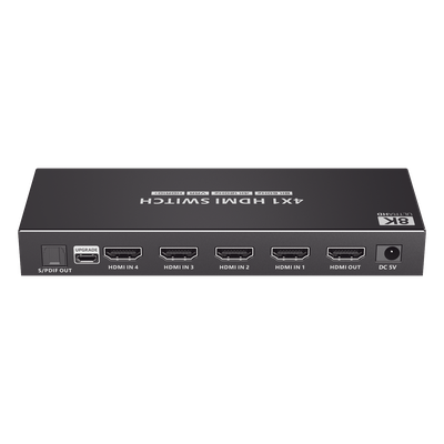 Conmutador HDMI / 4 Entradas 1 Salida / 8K@60Hz / 48 Gbps / HDMI 2.1 / Control IR y RS-232