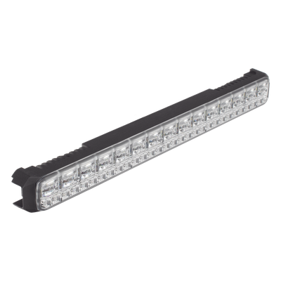 Luz Auxiliar LED / 45 LEDs Tricolor Rojo/Azul/Blanco / 12-24 VDC / Lente Transparente / SAE / 11.42" / Halo Rojo Multifuncional