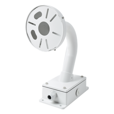 Montaje Universal de Pared / Cuello de Ganso Anti-Retorno / Caja de Conexiones Exterior / Carga 4.5 kg / Aluminio Blanco