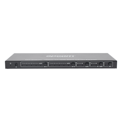 Matriz HDMI / 4 Entradas x 2 Salidas / 4K2K@60Hz / HDR / YCbCr 4:4:4 / HDCP 2.2 / 18 Gbps / Extractor de Audio / Downscaling 4K a 1080p