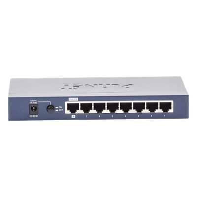 Switch Administrable / 8 Puertos Gigabit / 2 Puertos SFP / 20 Gbps Switching / Alimentación Dual PoE + DC / IPv6/IPv4 / CloudNMS