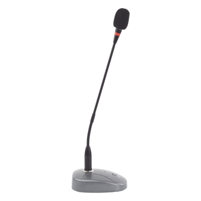 Micrófono de Escritorio / Condensador de Alta Sensibilidad / Respuesta 20-12 kHz / 2 Tonos de Timbre / Conector XLR y TRS / Alimentación Dual