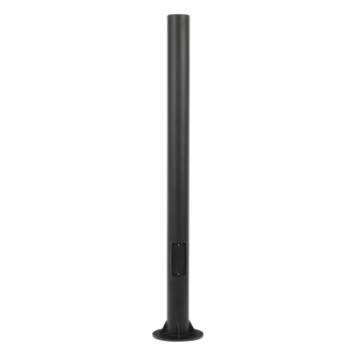 Poste Seccionado para Videovigilancia / 6 m (19.7 ft) / 3 Secciones / Base 140 mm / Espesor 3 mm / Brazo PTZ 500 mm / IP con Sellos / Color Negro