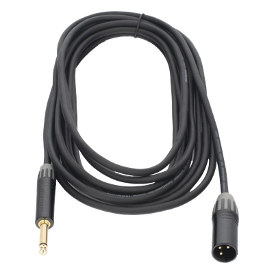 Cable de Audio XLR a Plug / 3 Polos Macho a 1/4 in Mono / Conectores Seetronic Serie M / Longitud 5 m (16.4 ft) / Triple Blindaje / Cobre Puro
