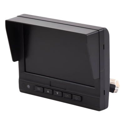 Monitor LCD Vehicular / 7 Pulgadas / 800x480 / 3 Canales de Video / Conector Aviación 4 Pines / -20°C a 70°C / 12 VCC