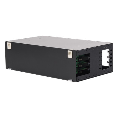 Distribuidor de Fibra Óptica / 19" (48.26 cm) / 3U / 48 Fibras / Bandejas Deslizables / 4 Entradas / Cable hasta 16 mm