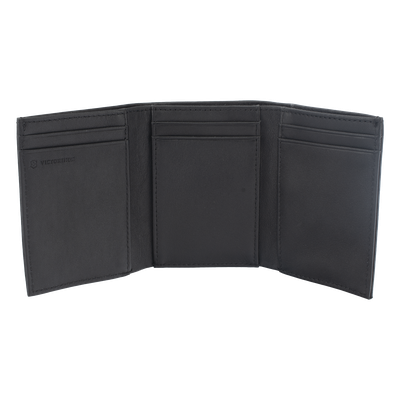 Cartera de Piel / Triple Pliegue / 6 Tarjetas / Divisor de Billetes / 9x10x3 cm / 0.1 kg