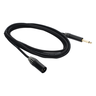 Cable de Audio XLR a Plug / 3 Polos Macho a 1/4 in Mono / Doble Blindaje / Longitud 3 m (9.8 ft) / Conectores Seetronic Serie M