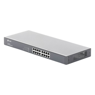 Switch Gigabit no administrable / 16 puertos 10/100/1000 Mbps / Rack o escritorio / 35.7 Mpps / 1.19 ft (0.36 m) de profundidad