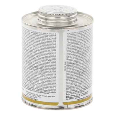 Pegamento / Cemento Claro / 473 ml / Tubo Conduit PVC Pesado / Baja Emisión VOC / Curación Rápida