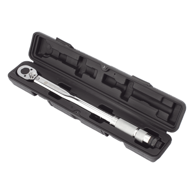 Torquímetro Ajustable con Matraca / Rango 19-110 Nm / Cuadro 3/8" / Acero 40Cr Anticorrosión / Sistema de Seguridad
