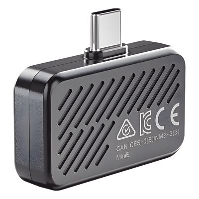 Cámara Termográfica para Smartphone / Resolución IR 96 x 96 / SuperIR / Rango -20°C a 400°C / Precisión ±2°C o ±2% / USB-C y Lightning / 50° × 50° FOV