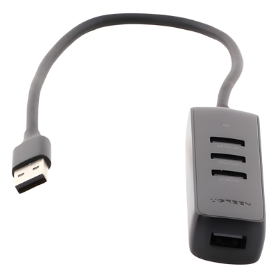 HUB USB-A 3.0 / 4 Puertos USB-A 3.0 5Gbps / Cable 25 cm (0.82 pies) / Alimentación USB-C / Indicador LED / Diseño Ultra Delgado