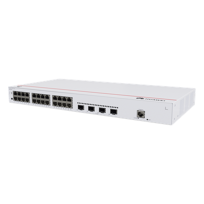 Switch Administrable Capa 2 / 24 Puertos Gigabit / 4 Uplink 10GE SFP+ / Capacidad 128 Gbps / Diseño 1U Rack