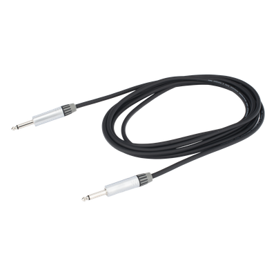 Cable de Audio / Conectores 1/4 in Mono / Triple Blindaje / Cobre Puro / 3 m (9.8 ft) / Carcasa Cromada