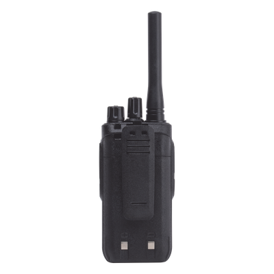 Radio Portátil Analógico UHF / 400-470 MHz / 2W / 16 Canales / VOX Manos Libres / Batería 6-8 hrs / 161 g (5.68 oz)