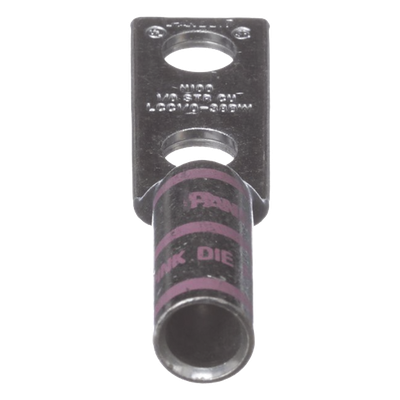 Zapata de Compresión / Cal. 1/0 AWG / Doble Barreno 3/8 in (9.5 mm) / 35 kV / UL 90°C / Barril Largo con Ventana de Inspección