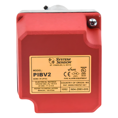 Interruptor de Supervisión de Válvulas / Actuador Bidireccional / Entrada Lateral Única / Alambre 12 AWG / Rango -40°C a 49°C / IP para Poste Indicador y Mariposa