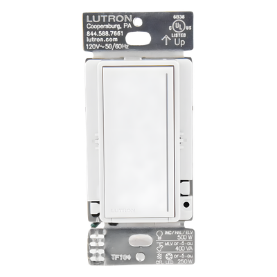 Atenuador de Pared Táctil / 250 W LED+ / 500 W Incandescente / 120 V / Neutro Requerido / Fase Seleccionable / RadioRA 3