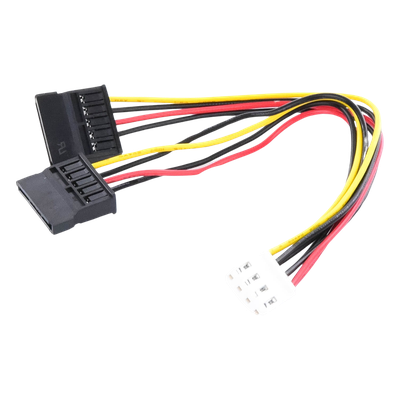 Cable de Alimentación SATA / Doble Corriente / 15 cm (0.49 pies) / Compatibilidad Universal DVR