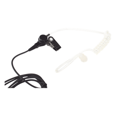 Micrófono-Audífono de Tubo Acústico / Grado Médico / PTT de Alta Resistencia / Cable Reforzado con Kevlar / Compatible con Radios KENWOOD y TXPRO
