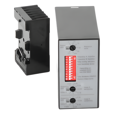 Sensor de Masa para Barreras / Doble Canal / 12-24 VAC/VCC / IP40 / -30 a 70°C / 2.5W / 76x38x76 mm / 0.25x0.125x0.25 ft