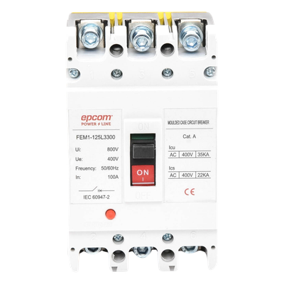 Interruptor Térmico 3P / 100 A / 690 V CA / Alta Capacidad de Ruptura / Aplicaciones Fotovoltaicas AC / -5°C a +40°C