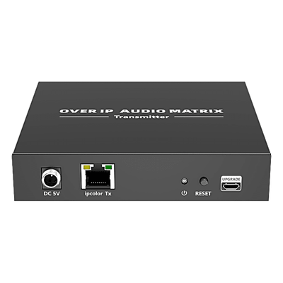 Extensor de Audio sobre IP / PCM 2.0 / Alcance 120 m (393.7 ft) / Matriz Flexible 1:1 1:N N:N / Múltiples Interfaces Analógicas / Protección ESD Nivel 2
