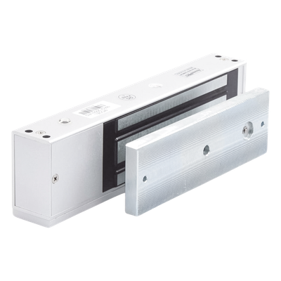 Chapa Magnética Electromagnética / 1200 lbs (544.3 kg) / Doble Voltaje 12/24 VCC / Sensor de Placa / LED Indicador / Interior