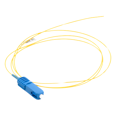 Pigtail de Fibra Óptica / SC/UPC Simplex / Monomodo OS1/OS2 / OFNR / 1 Metro (3.28 Pies) / Amarillo