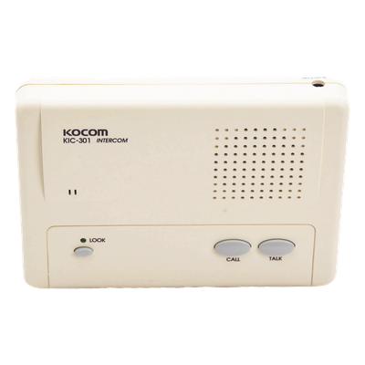 Intercomunicador Manos Libres / 1 Extensión / Alcance 200 m (656.2 ft) / Cable 2 Hilos / Montaje en Pared