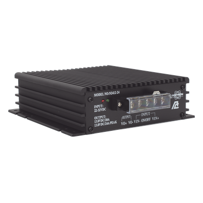 Convertidor DC-DC / Entrada 22-32 VDC / Salida 13.8 VDC 20 A / 5 x 16 x 18 cm (1.97 x 6.3 x 7.09 in)