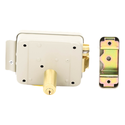 Cerradura Eléctrica / Doble Cerrojo / 12 VCC/VCA / Activación por Pulso 2 s / Izquierda / Exterior