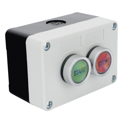 Botonera de Control / IP40 / 24 VCD / 106 x 72 x 58 mm / 4.17 x 2.83 x 2.28 in / Start-Stop / NO