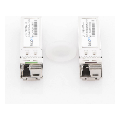 Transceptor Óptico SFP+ Bidireccional / 10 Gbps / Monomodo 1270 & 1330 nm / Alcance 5 km (3.1 mi) / Conector LC/UPC Simplex / DDM / Hot-Pluggable