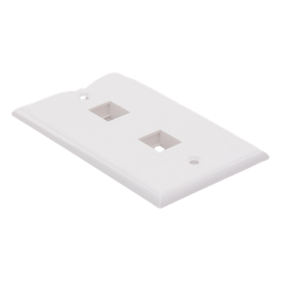 Placa de Pared / 2 Puertos Keystone / Montaje Vertical / UL 94V-0 / 70 x 115 mm (2.75 x 4.52 in)