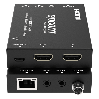 Extensor HDMI / 4K@60Hz 4:4:4 / HDR y Dolby Vision / Transmisión 70 m (229.7 ft) por CAT6/6a / PoC Bidireccional / ARC y Audio Óptico / EDID e IR